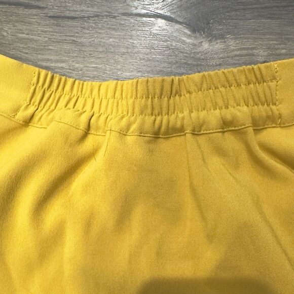 ModCloth "Just this sway" Midi Skirt Size L Mustard Yellow Pockets Swing A-line - Picture 6 of 10
